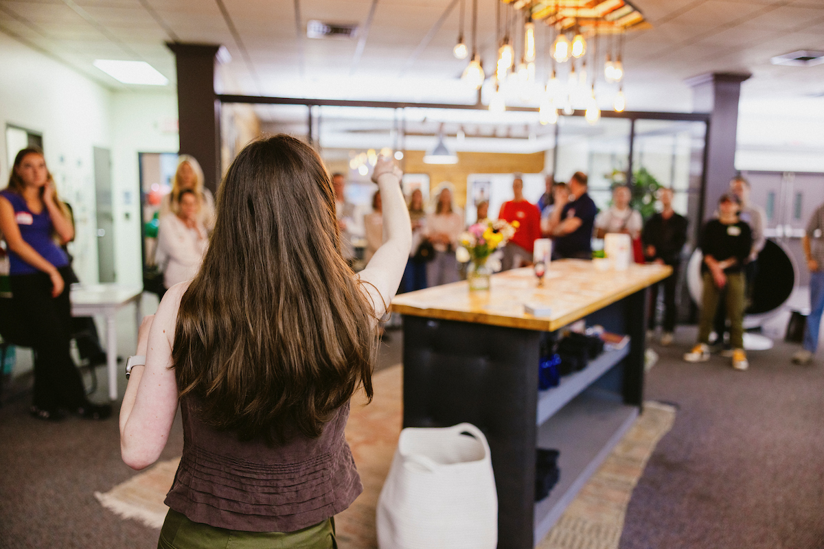 Speaking to large audience